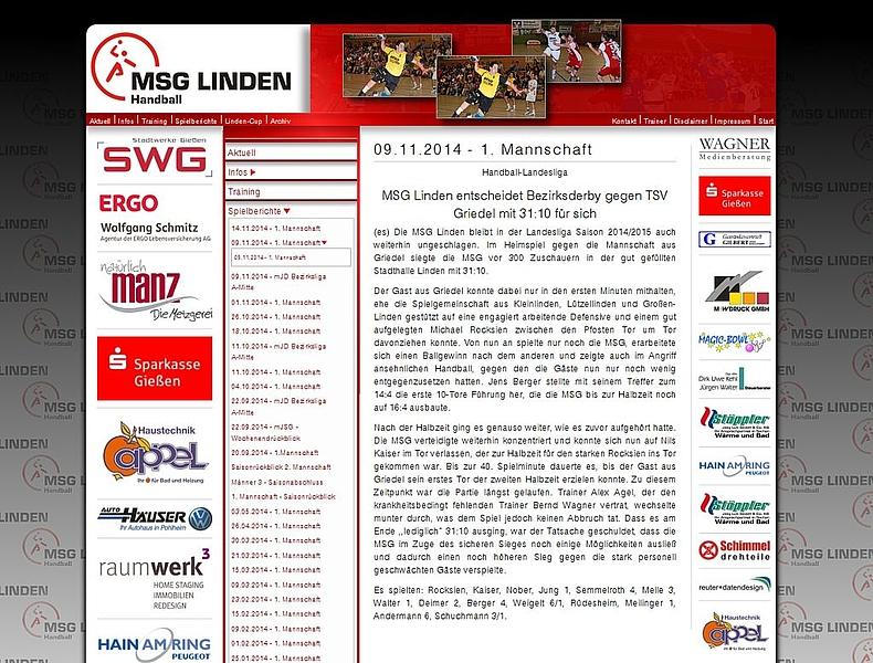 HSG Linden – Mannschaftsfoto